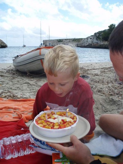 Balearics - Menorca to Mallorca and Ibiza, with Nicky's 4th Birthday