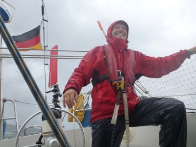 Arrival in Cape May - Drenched but happy